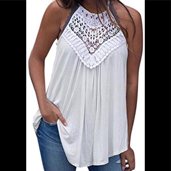 Private Tops - 🎉HP🎉🆕SEXY WHITE LACE BOHO TOP